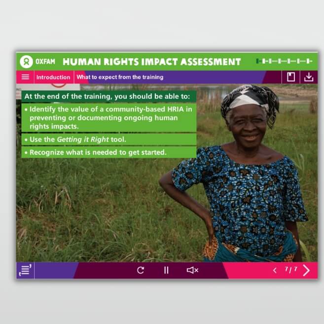 oxfam interactive object